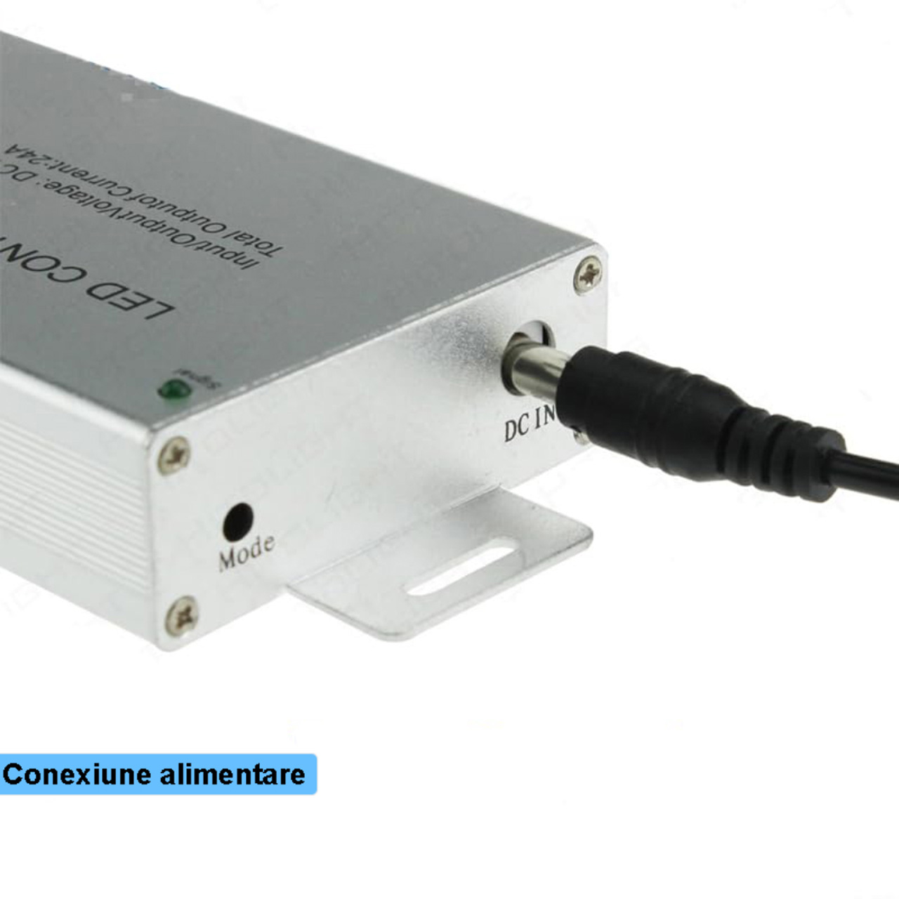 Controlere Benzi LED LBZ-00513 04 Controller LED RGB pentru bandă LED, 12-24V, telecomandă IR 24 taste, cutie metalică