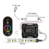 Controlere Benzi LED LBZ-00514 04 Controller LED RGB cu telecomandă touch pentru bandă LED, 12V/24V