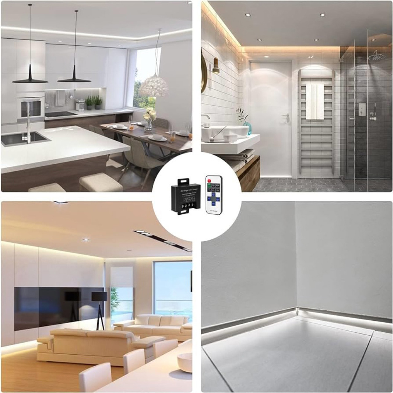 Controlere Benzi LED LBZ-00520 06 Dimmer RF wireless pentru bandă LED monocoloră, 12-24V, telecomandă
