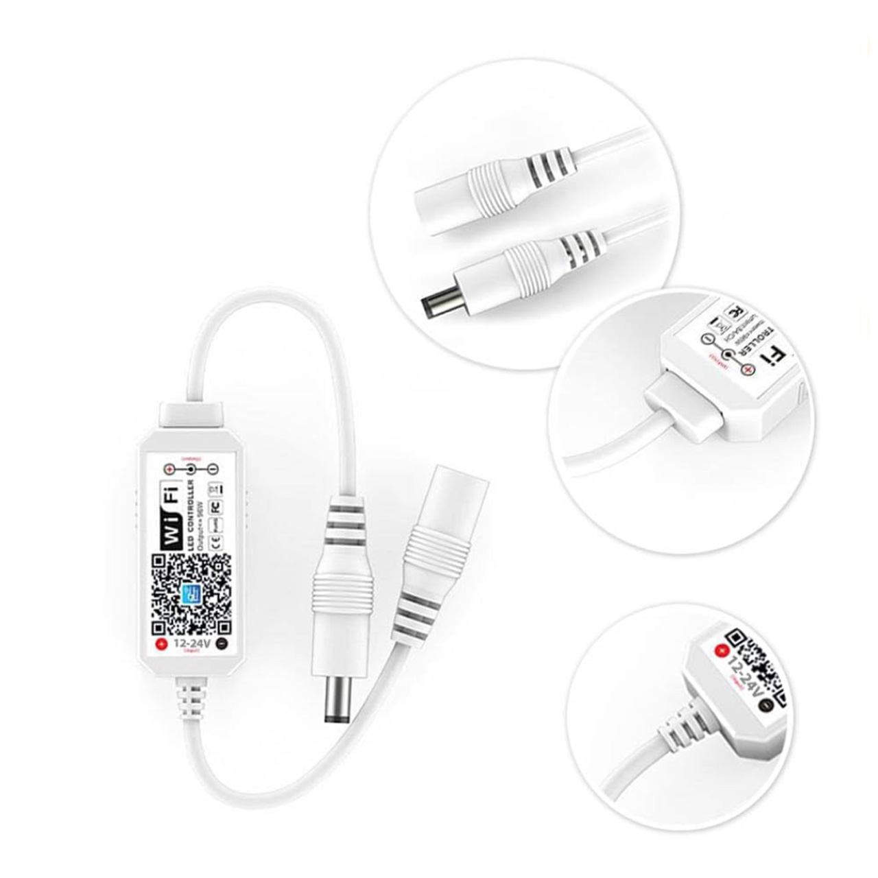 Controlere Benzi LED LBZ-00523 03 Mini controller LED monocolor WiFi pentru bandă LED, control prin aplicație