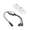Controlere Benzi LED LBZ-00524 01 Mini controller LED RGB pentru bandă LED, 2 ieșiri, telecomandă RF 24 taste, 144W