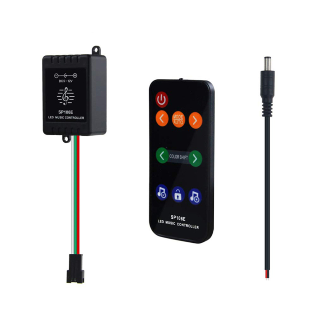 Controlere Benzi LED LBZ-00525 01 Controller LED pixel muzical WS2811/WS2812 pentru bandă LED adresabilă, 5-12V