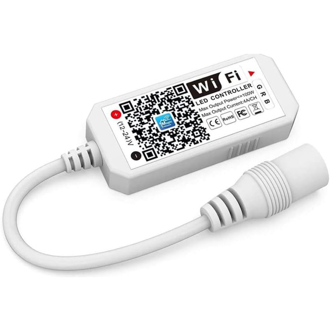 Controlere Benzi LED LBZ-00526 01 Mini controller LED RGB WiFi pentru bandă LED, 5-24V, mufă DC, control prin aplicație