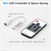 Controlere Benzi LED LBZ-00527 02 Mini controller RF wireless pentru bandă LED RGB, 5-24V, telecomandă 10 taste, 4 fire