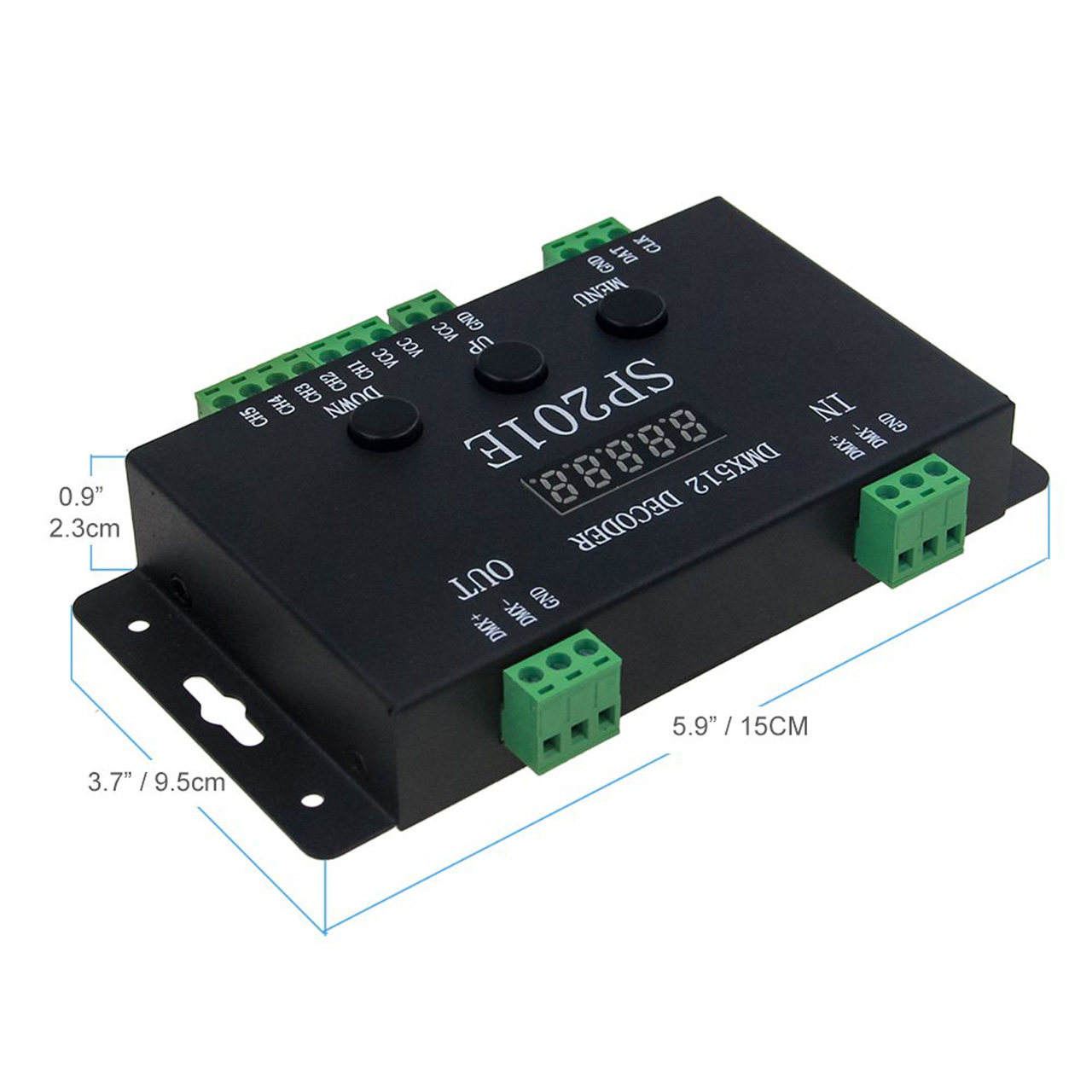 Controlere Benzi LED LBZ-00528 07 Controller LED pixel digital SP201E DMX512 pentru bandă LED adresabilă