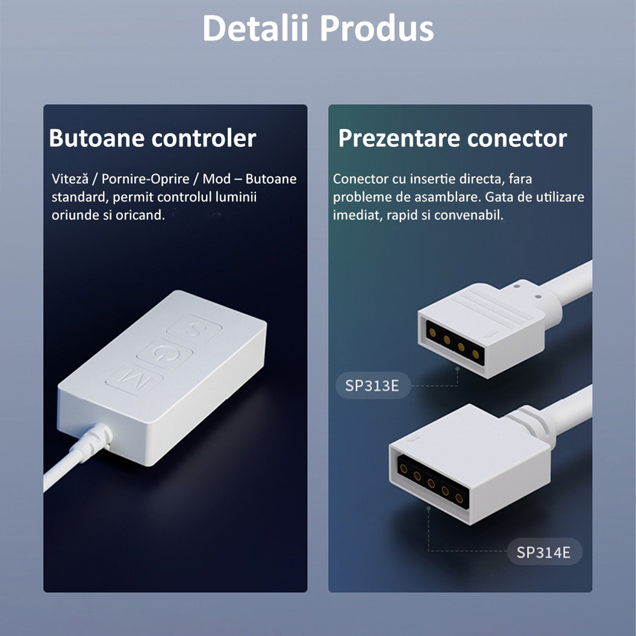 Controlere Benzi LED LBZ-00532 05 Controller LED RGBW WiFi pentru bandă LED, 5-24V, 192W, control prin aplicație