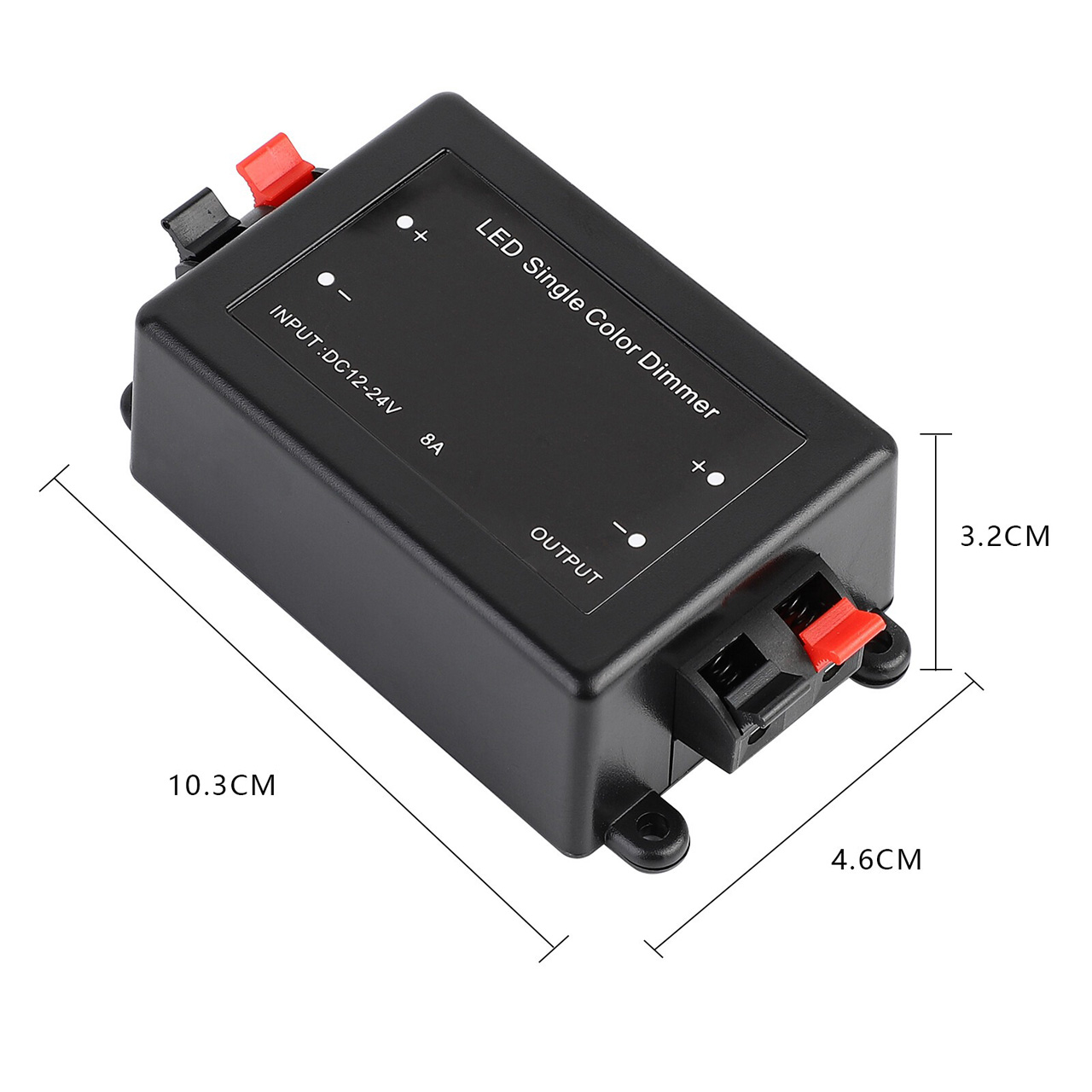 Controlere Benzi LED LBZ-00534 05 Dimmer LED monocolor pentru bandă LED, telecomandă RF, 12-24V, 8A, 96W