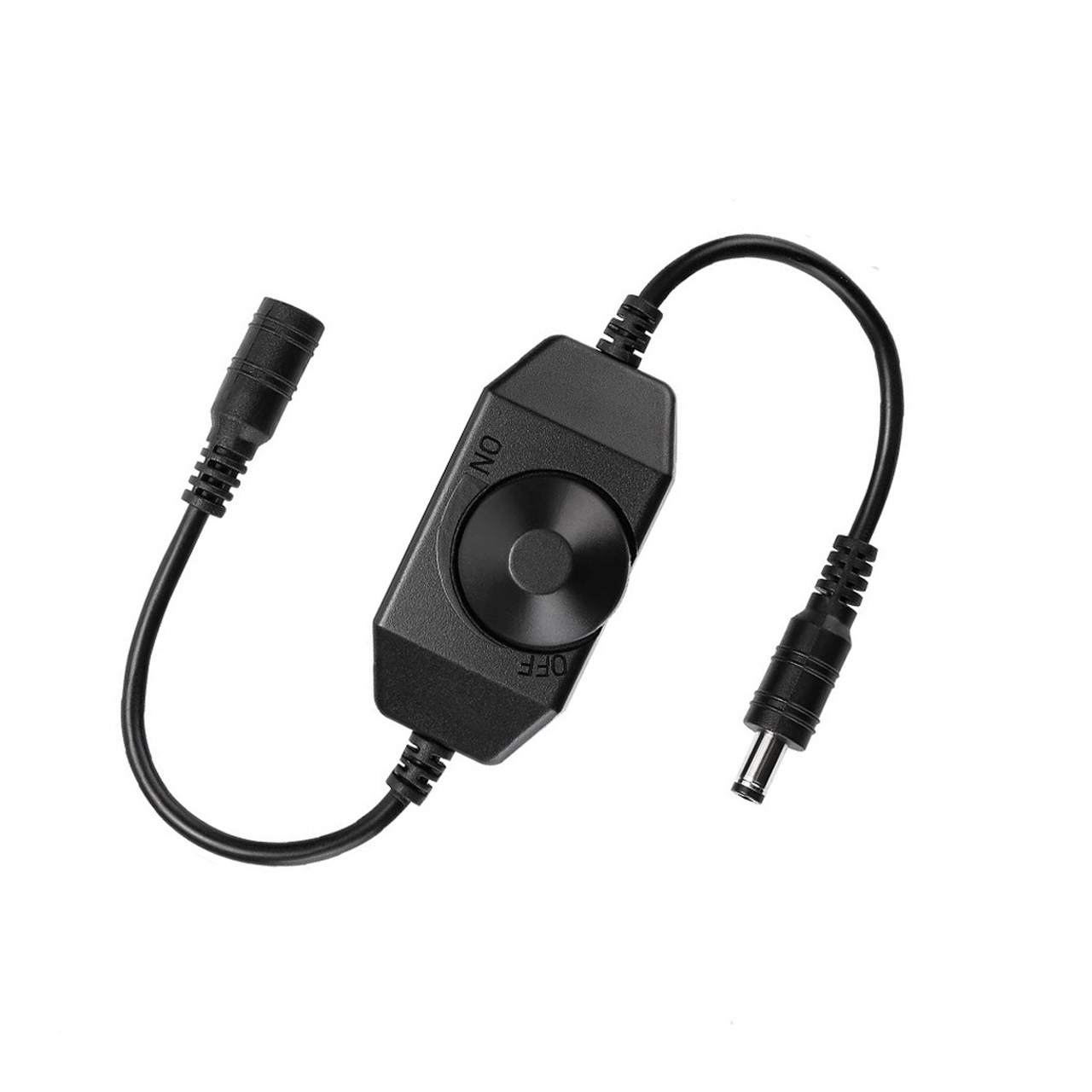 Controlere Benzi LED LBZ-00543 01 Dimmer LED cu întrerupător pentru bandă LED, mufă DC 2.1 mm, negru