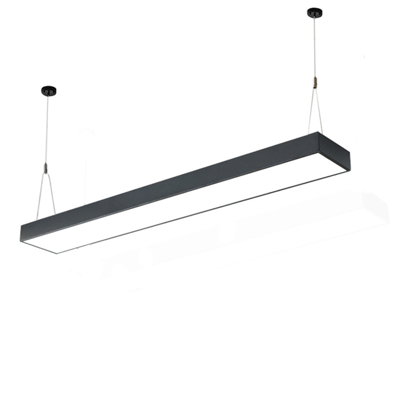 Corp Iluminat LED LBZ-00033 01 Corp iluminat LED suspendat liniar 60W, 120x20 cm, lumină alb neutru 4500K, negru