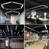 Corp Iluminat LED LBZ-00033 02 Corp iluminat LED suspendat liniar 60W, 120x20 cm, lumină alb neutru 4500K, negru