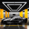Honeycomb LED LBZ-00152 01 Sistem iluminat LED dublu dreptunghiular 4.8 x 2.4 m pentru garaj, detailing auto, showroom și frizerie, lumină rece 6500K
