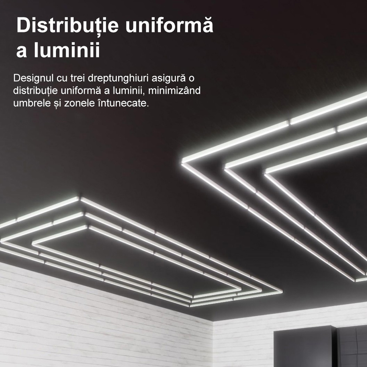 Honeycomb LED LBZ-00153 02 Sistem Iluminat LED pentru Detailing Auto, 3 Dreptunghiuri Concentrice, 472W, 6500K, 4.8x2.4m