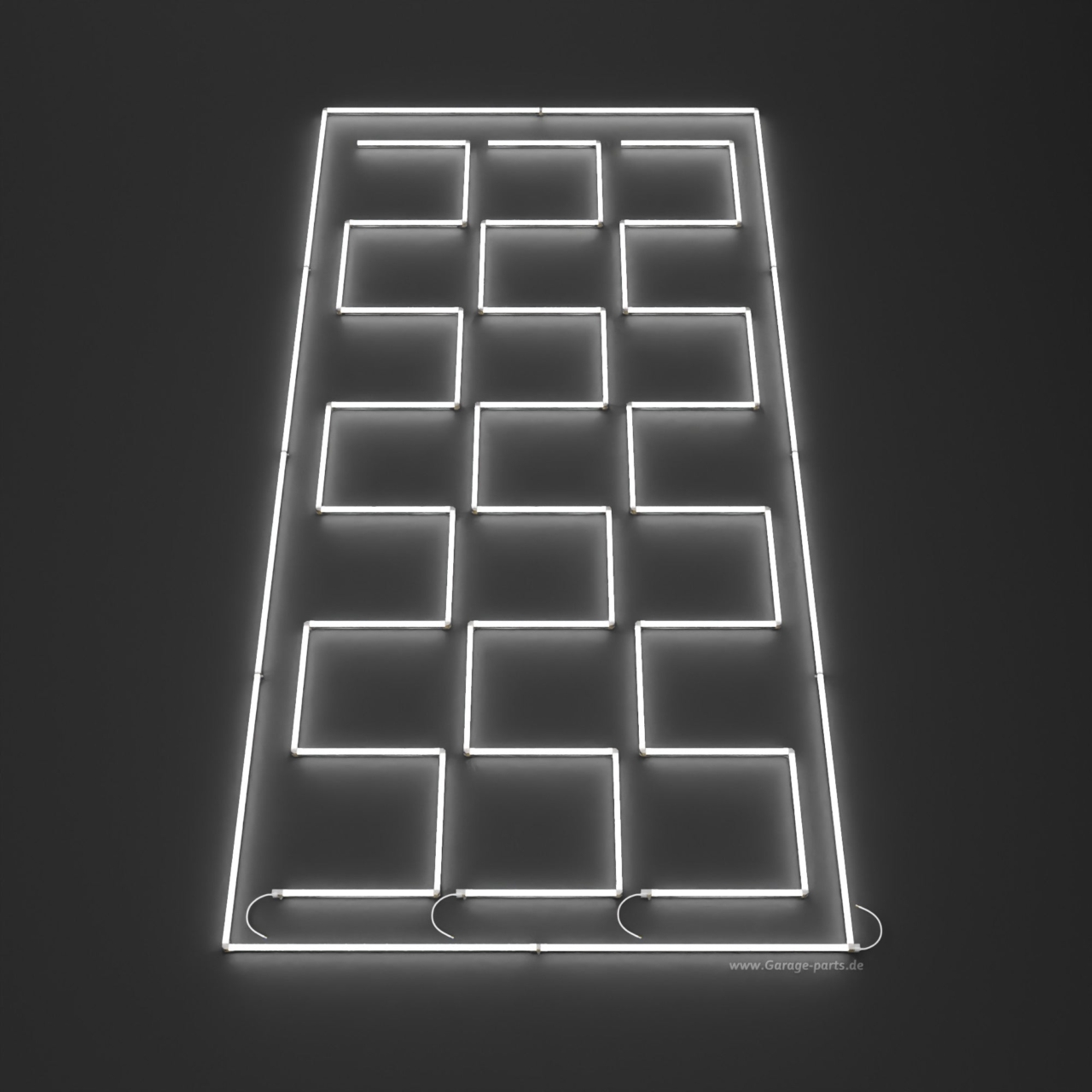 Sistem LED Grid pentru tavan, 4826x2424 mm, lumină alb rece 6500K, pentru garaj, detailing auto și barbershop