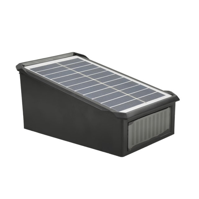 Iluminat Solar LBZ-00068 01 Aplica solara LED de perete cu 2 LED-uri, IP65, 3 culori 6500k, 4000k, 3000k