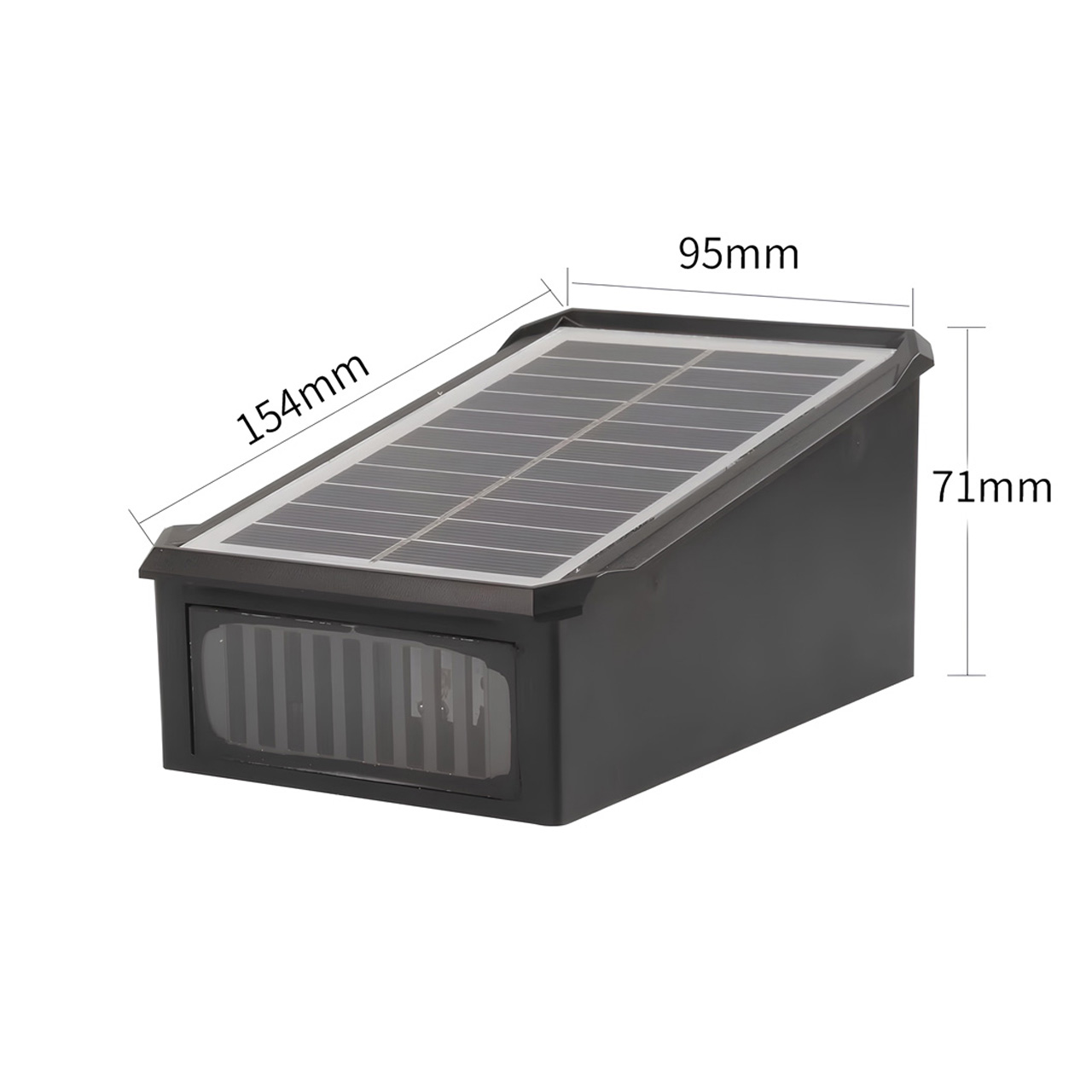 Iluminat Solar LBZ-00068 02 Aplica solara LED de perete cu 2 LED-uri, IP65, 3 culori 6500k, 4000k, 3000k