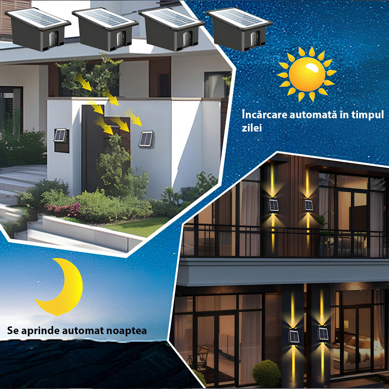Iluminat Solar LBZ-00071 02 Lampa solara 2 LED-uri, IP65, RGB