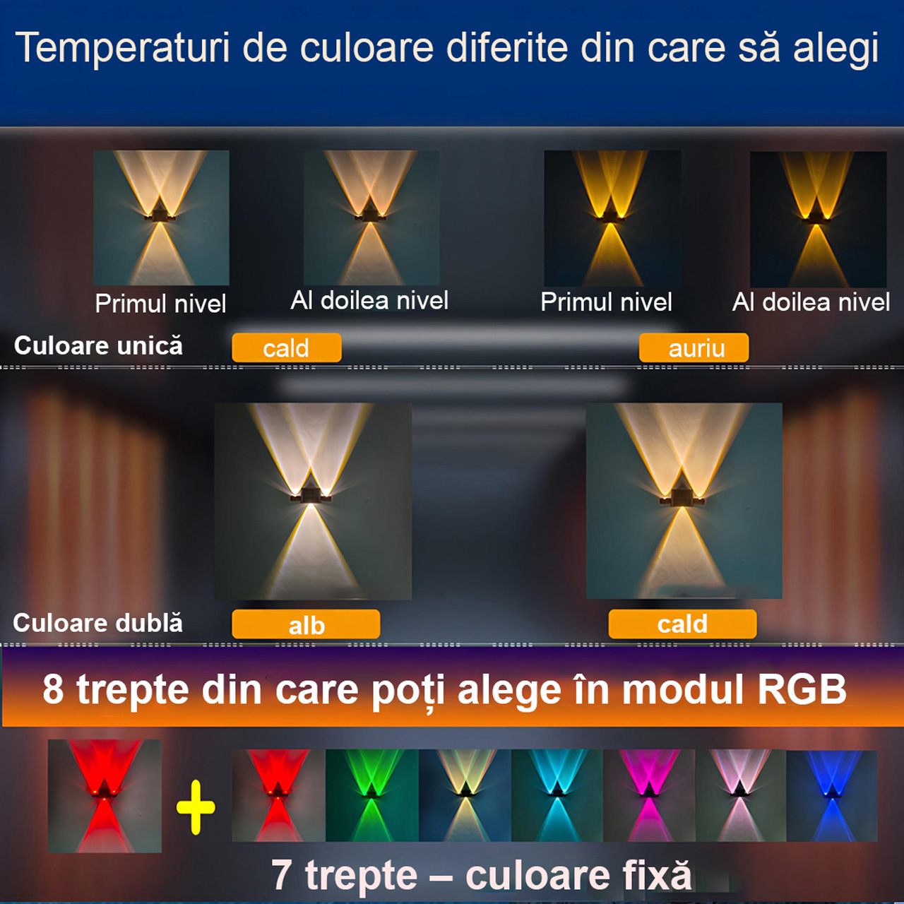 Iluminat Solar LBZ-00074 04 Lampa solara 3 LED-uri, IP65, RGB