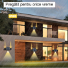 Lampa solara 3 LED-uri, IP65, 3 culori 6500k, 4000k, 3000k