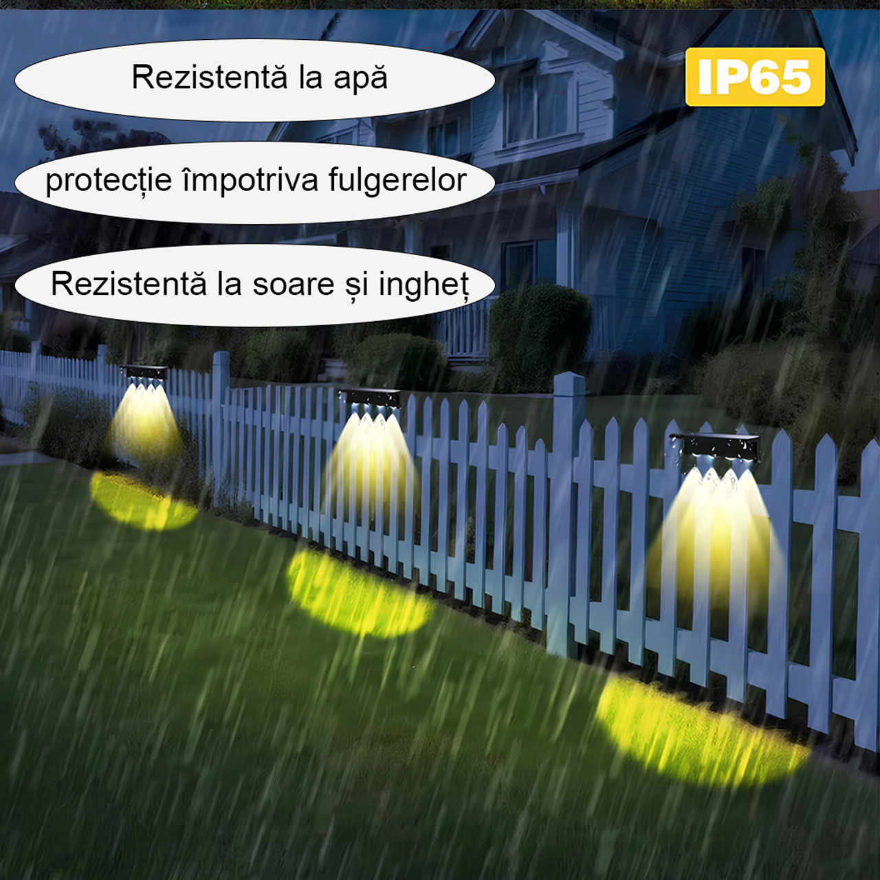 Iluminat Solar LBZ-00077 03 Lampa solara 4 LED-uri, IP65, 12 moduri