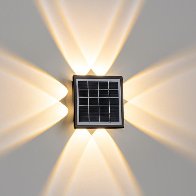 Iluminat Solar LBZ-00079 01 Lampa solara 8 LED-uri, IP65, 3 culori 6500k, 4000k, 3000k