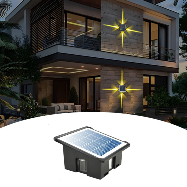 Iluminat Solar LBZ-00080 01 Lampa solara 4 LED-uri, IP65, 3 culori 6500k, 4000k, 3000k