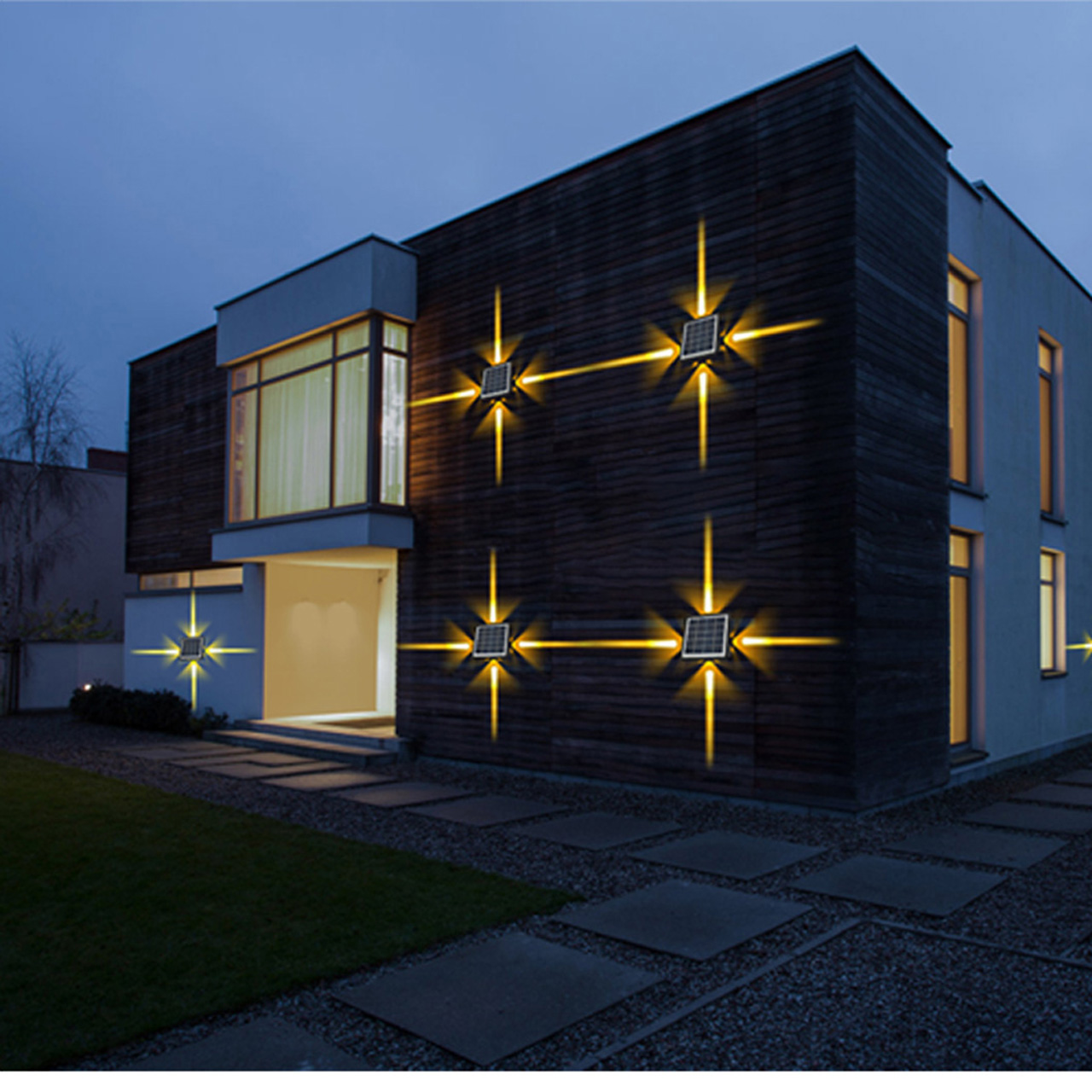 Lampa solara 4 LED-uri, IP65, 3 culori 6500k, 4000k, 3000k