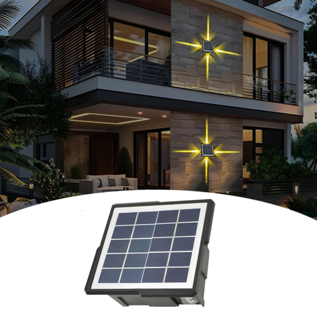 Iluminat Solar LBZ-00081 01 Lampa solara 4 LED-uri, IP65, 3 culori 6500k, 4000k, 3000k