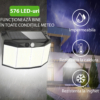 Iluminat Solar LBZ-00085 02 Lampă solară LED exterior cu senzor de mișcare, 576 LED-uri, lumină alb rece 6500K