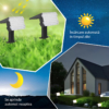 Iluminat Solar LBZ-00087 03 Lampă solară LED de grădină cu țăruș, 45 LED-uri, IP65, lumină alb rece 6500K