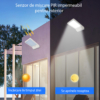 Iluminat Solar LBZ-00094 04 Lampă solară LED de perete pentru exterior, 36 LED-uri, lumină alb rece 6500K, IP65
