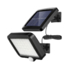 Lampă solară LED SMD cu panou solar separat, 56 LED-uri, senzor de mișcare, lumină alb rece