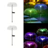 Iluminat Solar LBZ-00180 01 Lampă solară LED decorativă tip meduză, 90 cm, lumină multicoloră, IP65