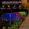 Iluminat Solar LBZ-00180 03 Lampă solară LED decorativă tip meduză, 90 cm, lumină multicoloră, IP65