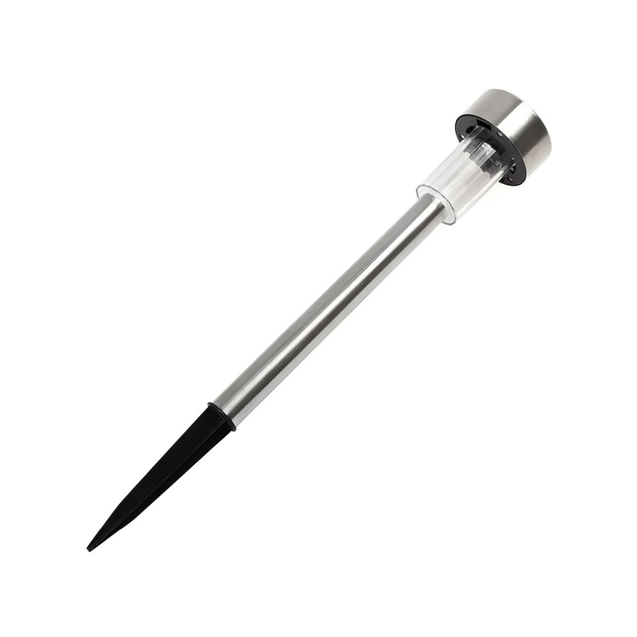 Iluminat Solar LBZ-00185 01 Lampă solară LED de grădină cu țăruș, inox, 29 cm, lumină alb rece 6500K
