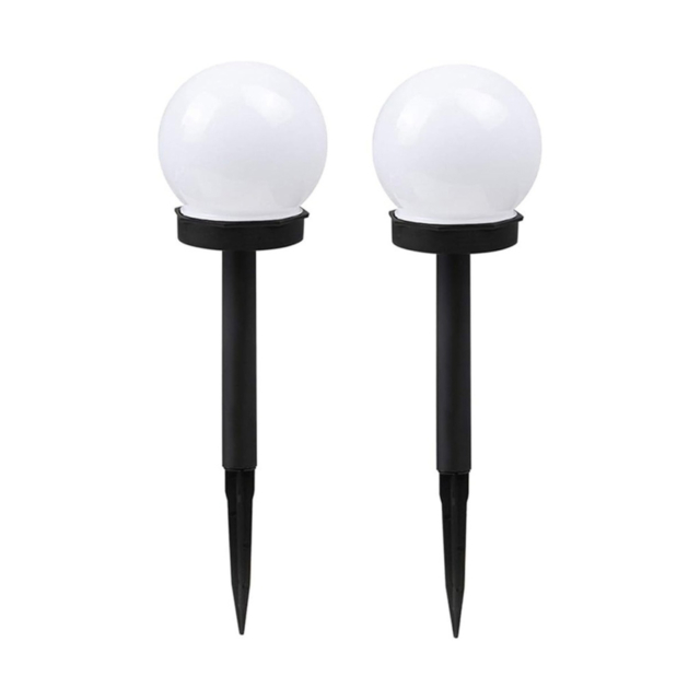 Set 2 Lampi Solare LED Globuri, 10 cm, Lumini Multicolore pentru Gradina, Exterior