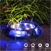 Iluminat Solar LBZ-00197 02 Lampa Solara LED Spot pentru Gradina, 4 LED-uri Laterale Multicolore & 8 LED-uri Principale Alba Rece, IP65, Material ABS, Baterie 2V 700mAh, 11x13.5 cm, Neagra