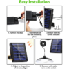 Iluminat Solar LBZ-00564 06 Lampă solară LED suspendată cu telecomandă, panou solar separat, cablu prelungitor, lumină caldă