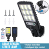 Iluminat Solar LBZ-00565 03 Lampă solară stradală LED 108 COB cu telecomandă, panou solar integrat