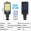 Iluminat Solar LBZ-00565 04 Lampă solară stradală LED 108 COB cu telecomandă, panou solar integrat