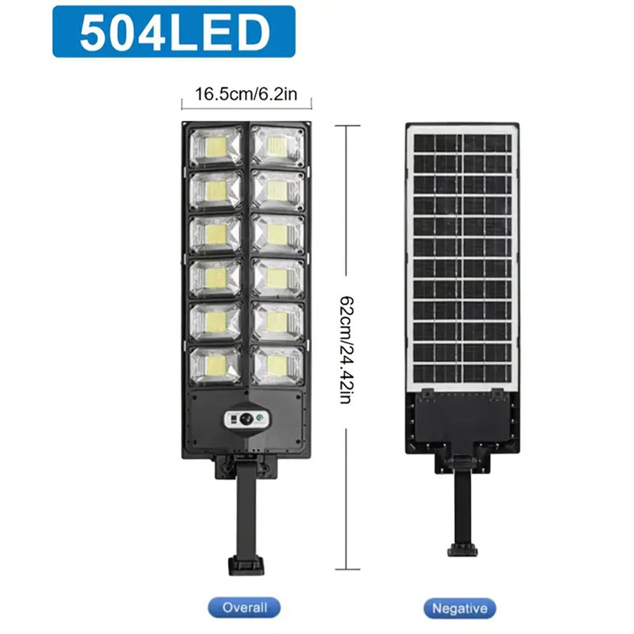 Iluminat Solar LBZ-00566 03 Lampă solară stradală LED 504 COB cu telecomandă, panou solar integrat