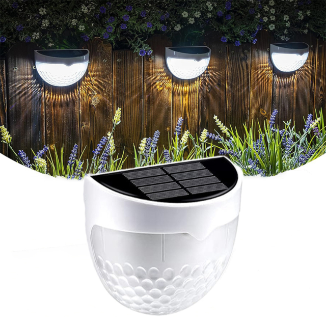 Lampă solară LED decorativă de perete, semicirculară, pentru exterior