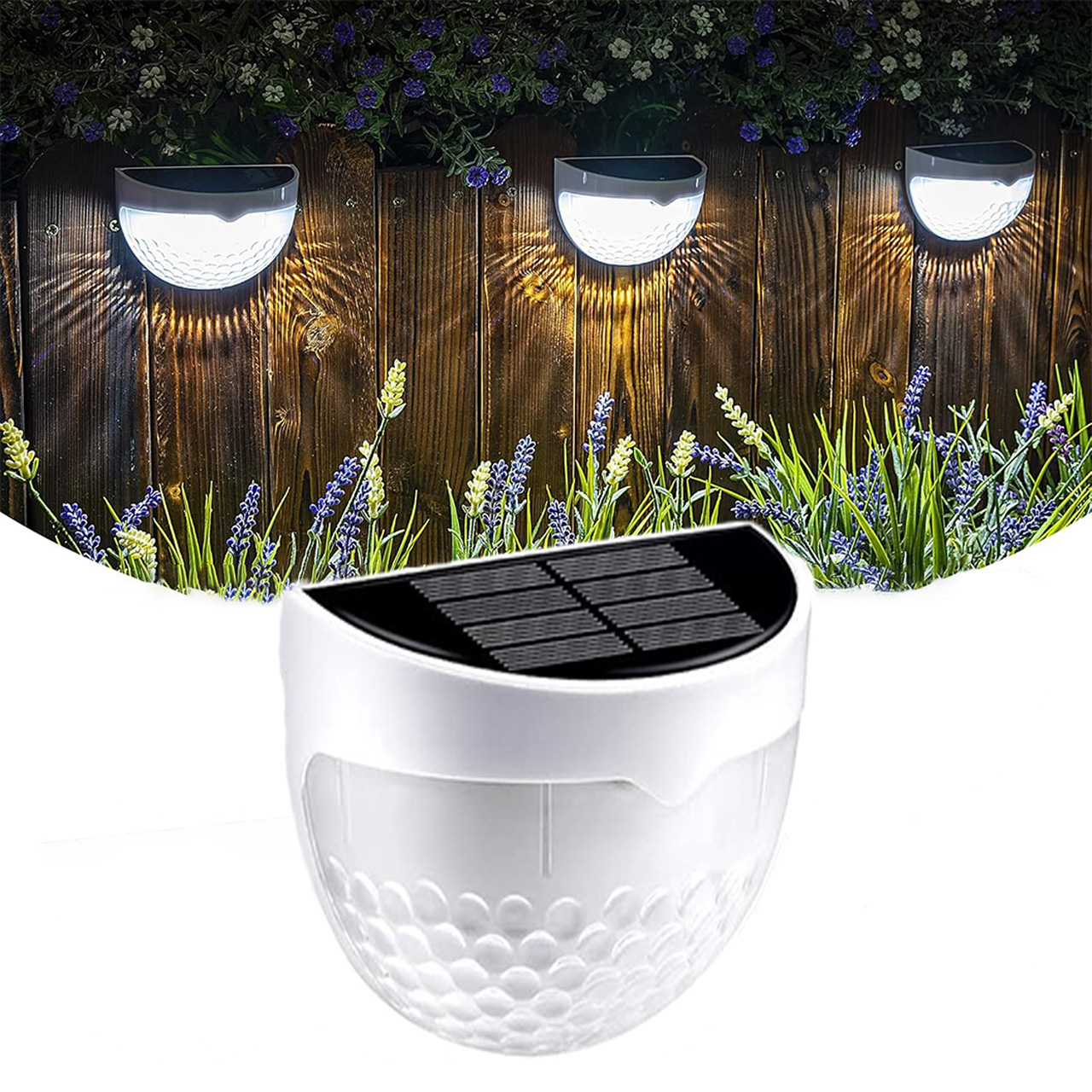 Iluminat Solar LBZ-00568 01 Lampă solară LED decorativă de perete, semicirculară, pentru exterior