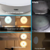 Lampi LED LBZ-00232 04 Lampă de Veghe LED cu Senzor de Mișcare, Lumină Caldă și Rece, Reîncărcabilă USB, Montaj Magnetic fără Găurire, Albă