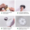 Lampi LED LBZ-00232 05 Lampă de Veghe LED cu Senzor de Mișcare, Lumină Caldă și Rece, Reîncărcabilă USB, Montaj Magnetic fără Găurire, Albă