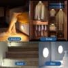 Lampi LED LBZ-00233 02 Lampă de Veghe LED cu Senzor de Mișcare, Reîncărcabilă USB, Montaj Magnetic fără Găurire, pentru Dormitor, Hol și Scări, Albă