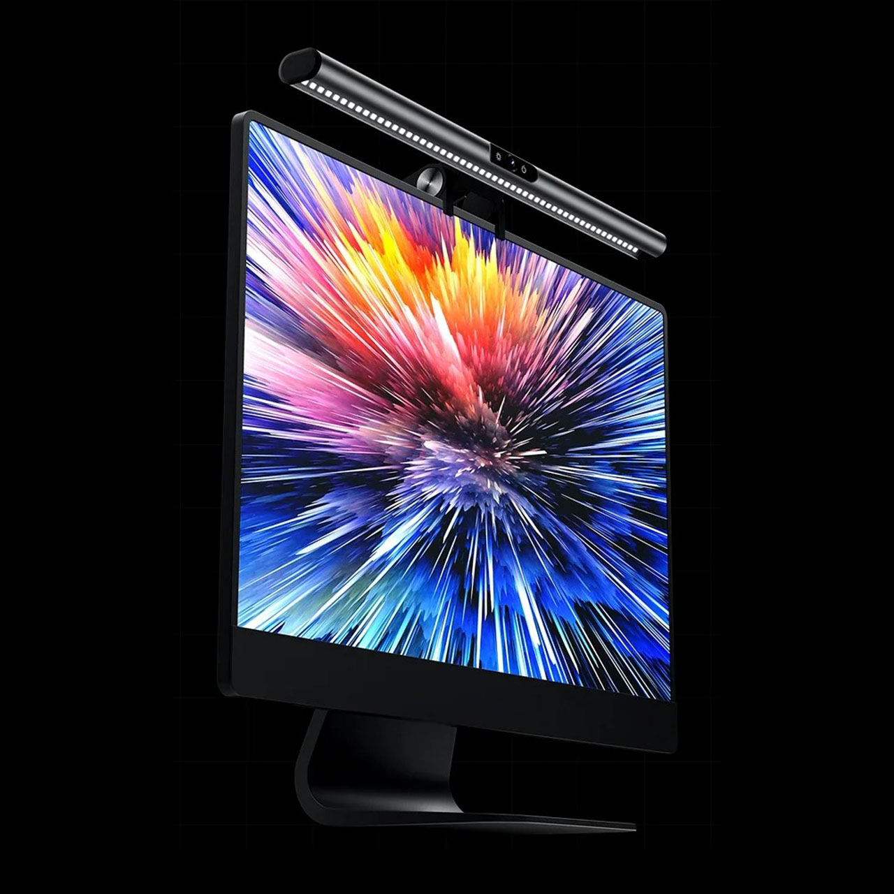 Lampi LED LBZ-00268 03 Lampă LED pentru Monitor cu Iluminare Față și Spate, Control Touch, 4 Culori de Lumină, Fără Reflexii pe Ecran, Funcție Memorie, Neagră
