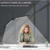 Lampi LED LBZ-00269 04 Lampă de Birou LED cu Braț Articulat și Clemă, Lumină Dublă, 4 Culori de Lumină, 5 Trepte Intensitate, Protecție Ochi, 12W, Neagră