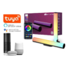 Lampi LED LBZ-00274 02 Set 2 Bare LED RGB Smart WiFi, Compatibil Alexa și Google Home, Sincronizare cu Muzica, pentru Gaming și TV, 26 cm, Negru