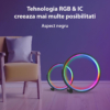 Lampi LED LBZ-00277 02 Lampă LED Rotundă RGB Ambientală de Birou, Smart WiFi + Bluetooth, Sincronizare cu Muzica, Control din Aplicație, 26 cm, Neagră