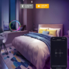 Lampi LED LBZ-00277 04 Lampă LED Rotundă RGB Ambientală de Birou, Smart WiFi + Bluetooth, Sincronizare cu Muzica, Control din Aplicație, 26 cm, Neagră